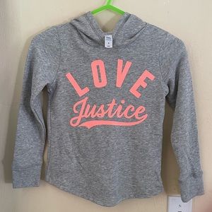 BNWOT Justice Lightweight Hoodie in Size 6